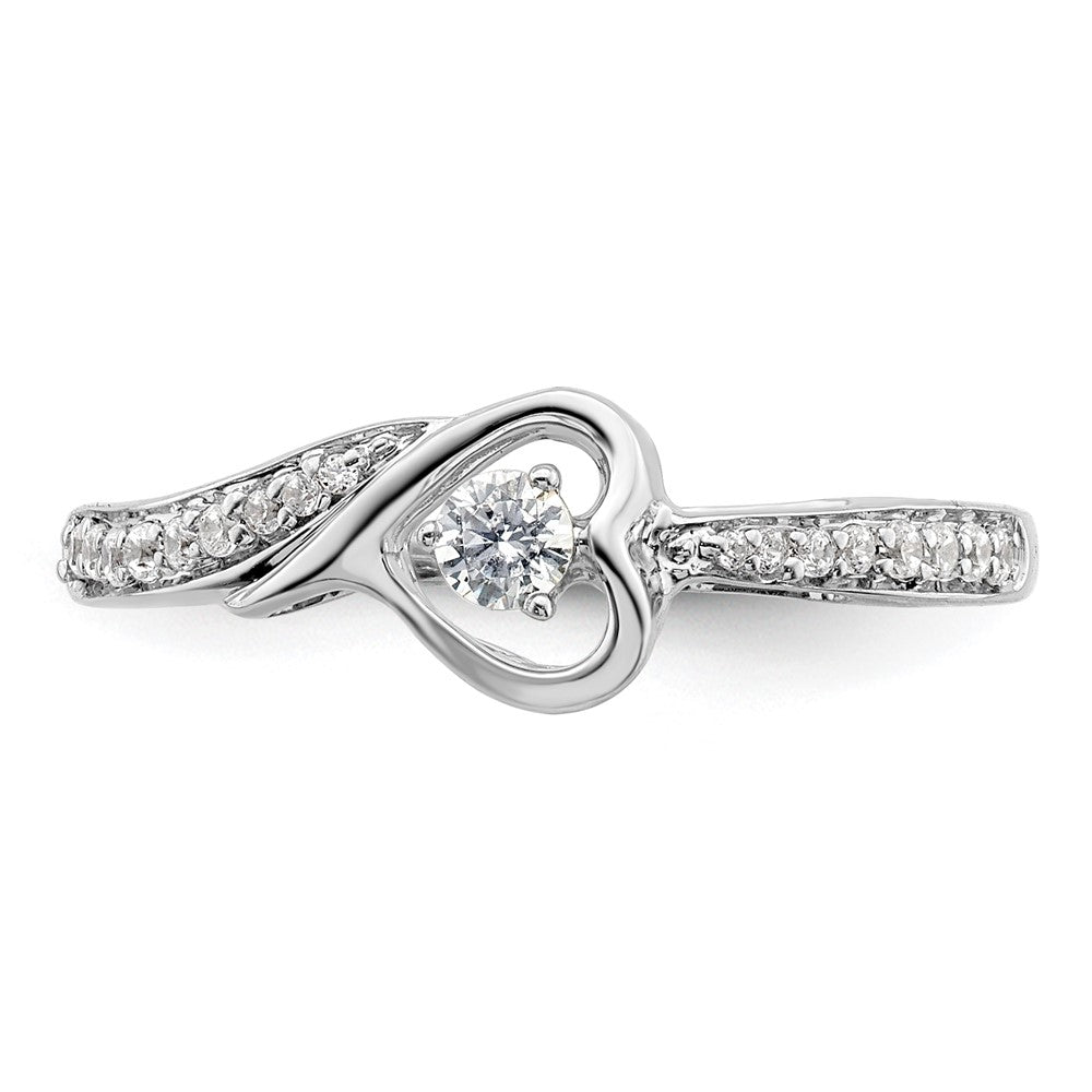 First Promise 14k White Gold 1/5 Ct. Lab Grown Diamond VS/SI+ G+ Complete Petite Engagement Ring