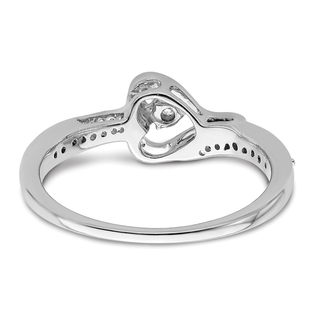 First Promise 14k White Gold 1/5 Ct. Lab Grown Diamond VS/SI+ G+ Complete Petite Engagement Ring