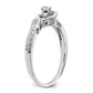 First Promise 14k White Gold 1/5 Ct. Lab Grown Diamond VS/SI+ G+ Complete Petite Engagement Ring