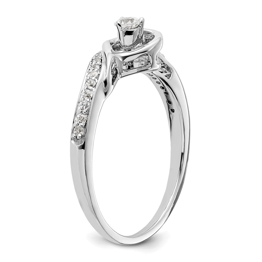 First Promise 14k White Gold 1/5 Ct. Lab Grown Diamond VS/SI+ G+ Complete Petite Engagement Ring