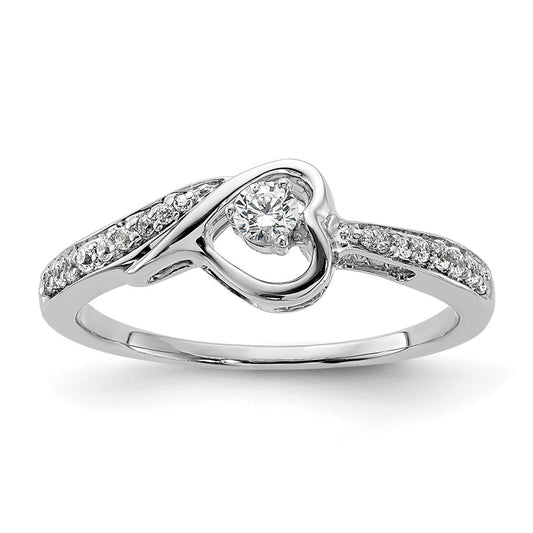 First Promise 14k White Gold 1/5 Ct. Lab Grown Diamond VS/SI+ G+ Complete Petite Engagement Ring