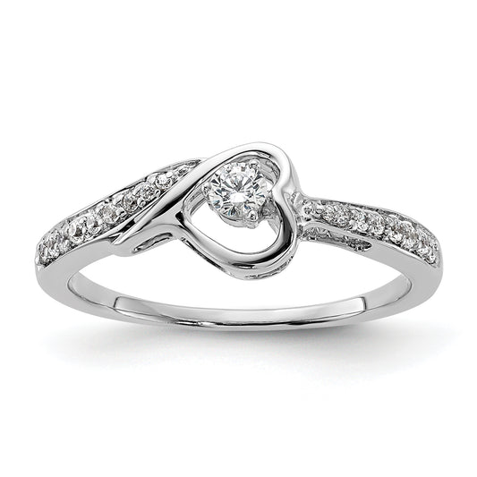 First Promise 14k White Gold 1/5 Ct. Lab Grown Diamond VS/SI+ G+ Petite Engagement Ring