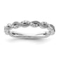 14k White Gold 1/6 Ct. Lab Grown Diamond VS/SI+ G+ Wedding Band Ring