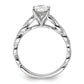 14k White Gold 1/5 Ct. Lab Grown Diamond VS/SI+ G+ 1 Ct. Center Oval Engagement Ring