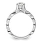 14k White Gold 1/8 Ct. Lab Grown Diamond VS/SI+ G+ 1 Ct. Center Round Engagement Ring