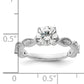 14k White Gold 1/8 Ct. Lab Grown Diamond VS/SI+ G+ 1 Ct. Center Round Engagement Ring