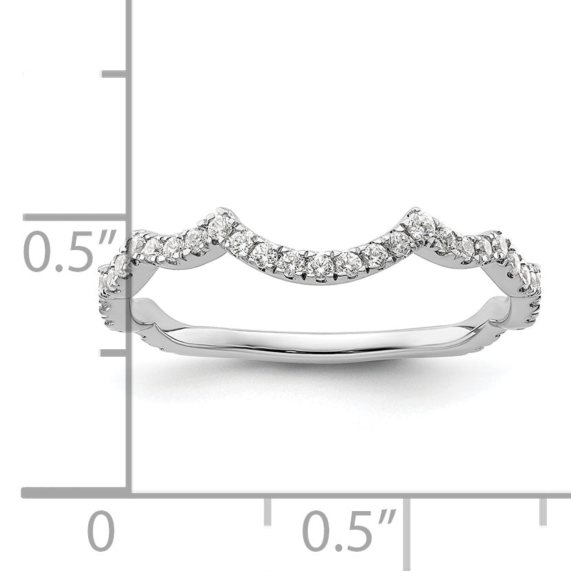 14k White Gold 1/3 Ct. Lab Grown Diamond VS/SI+ G+ Wedding Band Ring