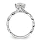 14k White Gold 1/2 Ct. Lab Grown Diamond VS/SI+ G+ 1 Ct. Center Round Engagement Ring