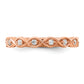 14k Rose Gold 1/5 Ct. Lab Grown Diamond VS/SI+ G+ Wedding Band Ring