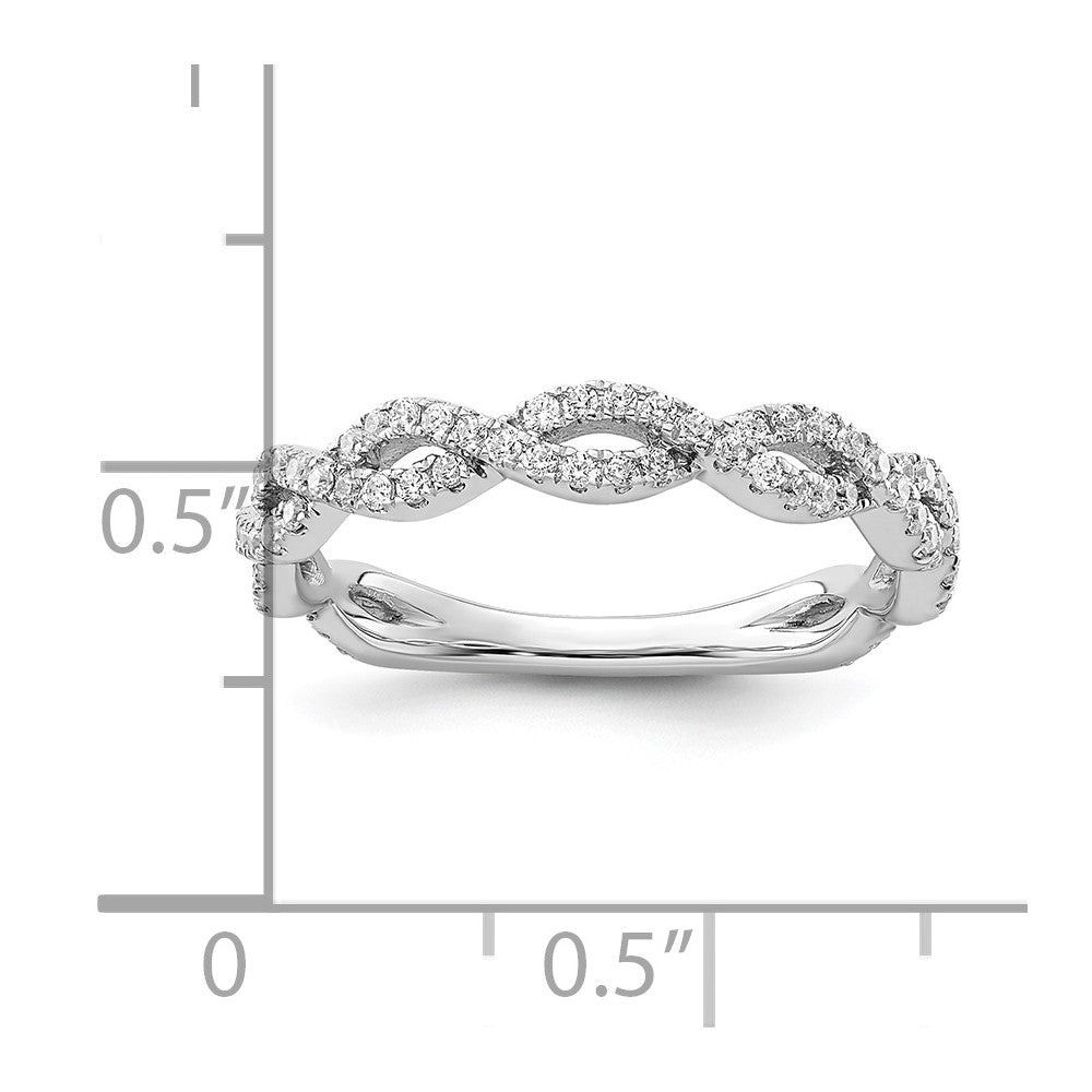 14k White Gold 3/8 Ct. Lab Grown Diamond VS/SI+ G+ Complete Wedding Band