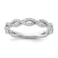 14k White Gold 3/8 Ct. Lab Grown Diamond VS/SI+ G+ Wedding Band Ring