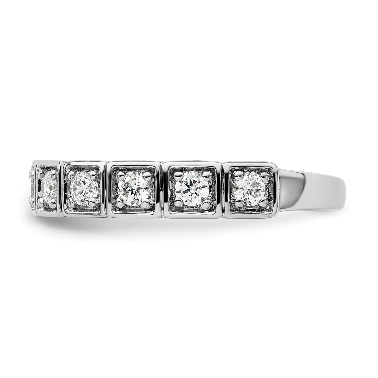 14k White Gold 1/2 Ct. Lab Grown Diamond VS/SI+ G+ Fashion Band Ring