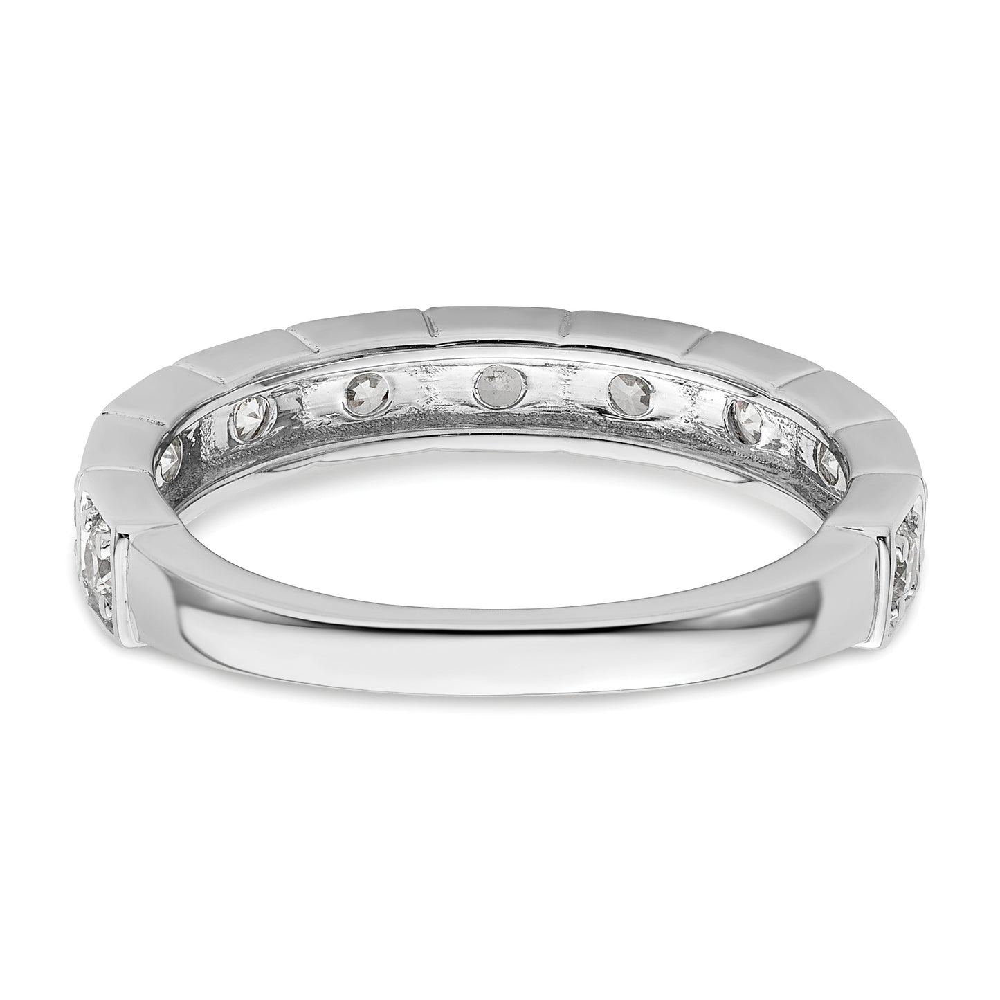 14k White Gold 1/2 Ct. Lab Grown Diamond VS/SI+ G+ Fashion Band Ring