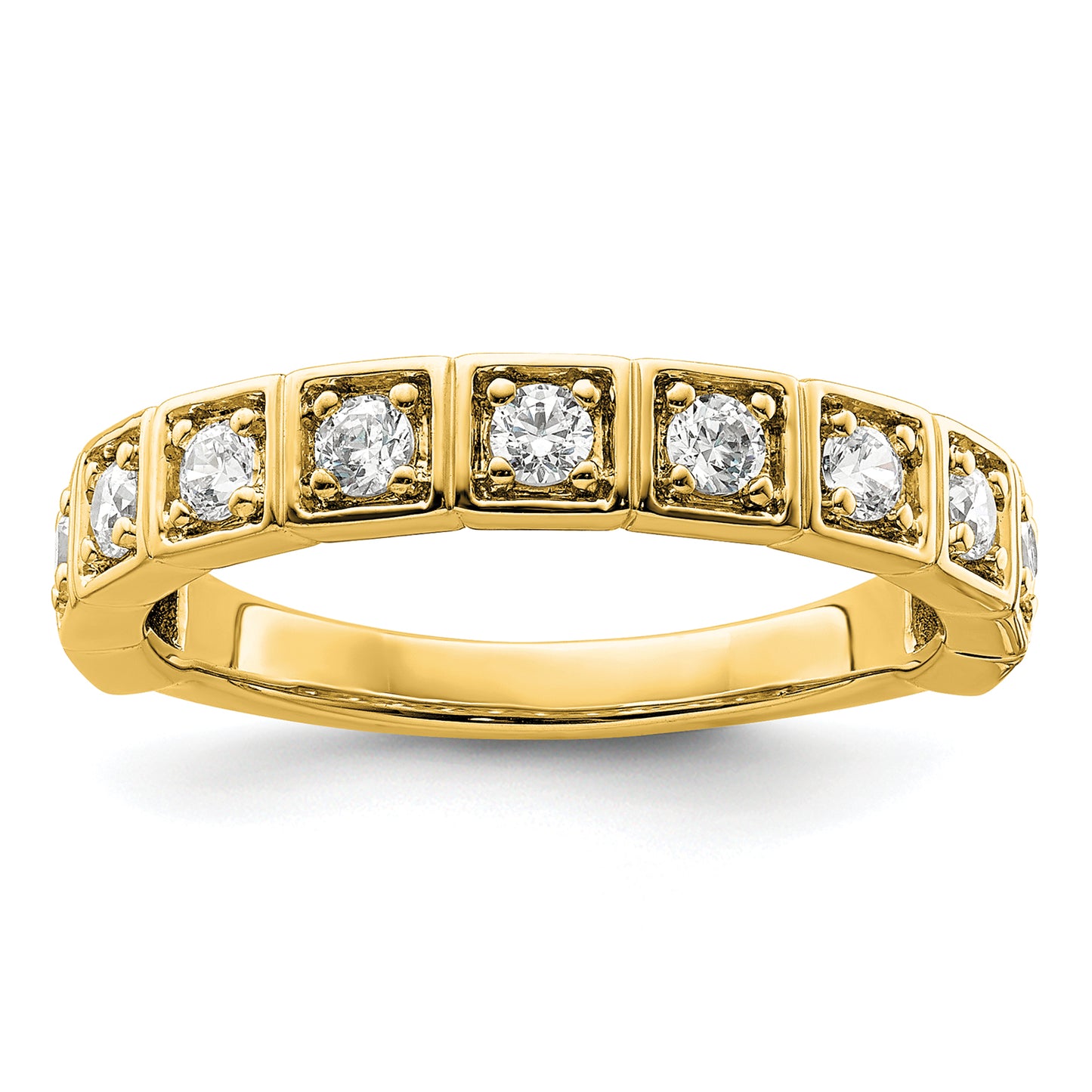 14k Yellow Gold 1/2 Ct. Lab Grown Diamond VS/SI+ G+ Fashion Band Ring