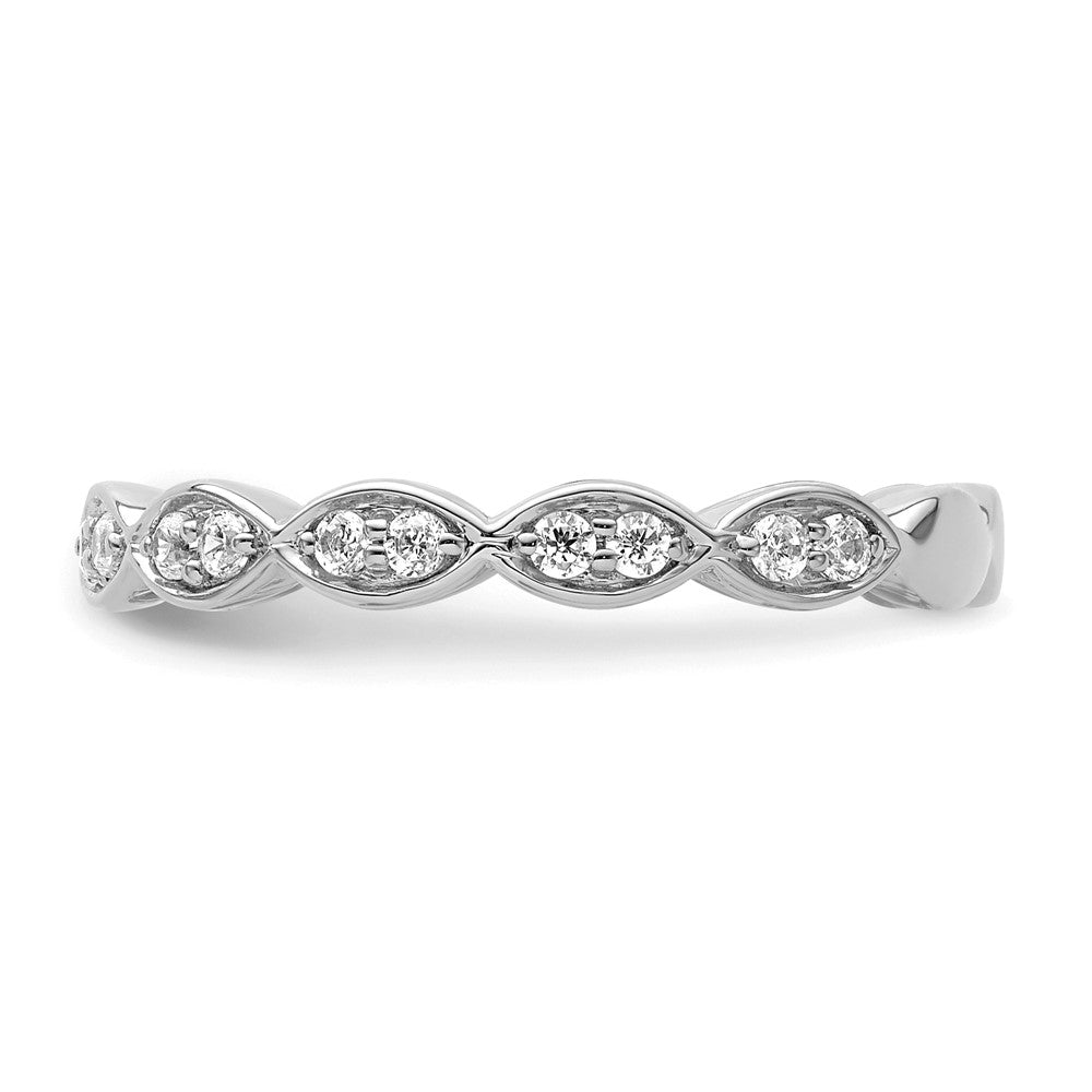 14k White Gold 1/4 Ct. Lab Grown Diamond VS/SI+ G+ Complete Fashion Band