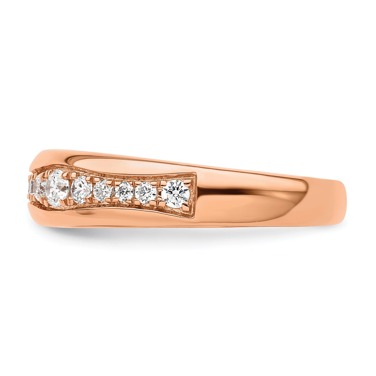 14k Rose Gold 3/8 Ct. Lab Grown Diamond VS/SI+ G+ Fashion Band Ring