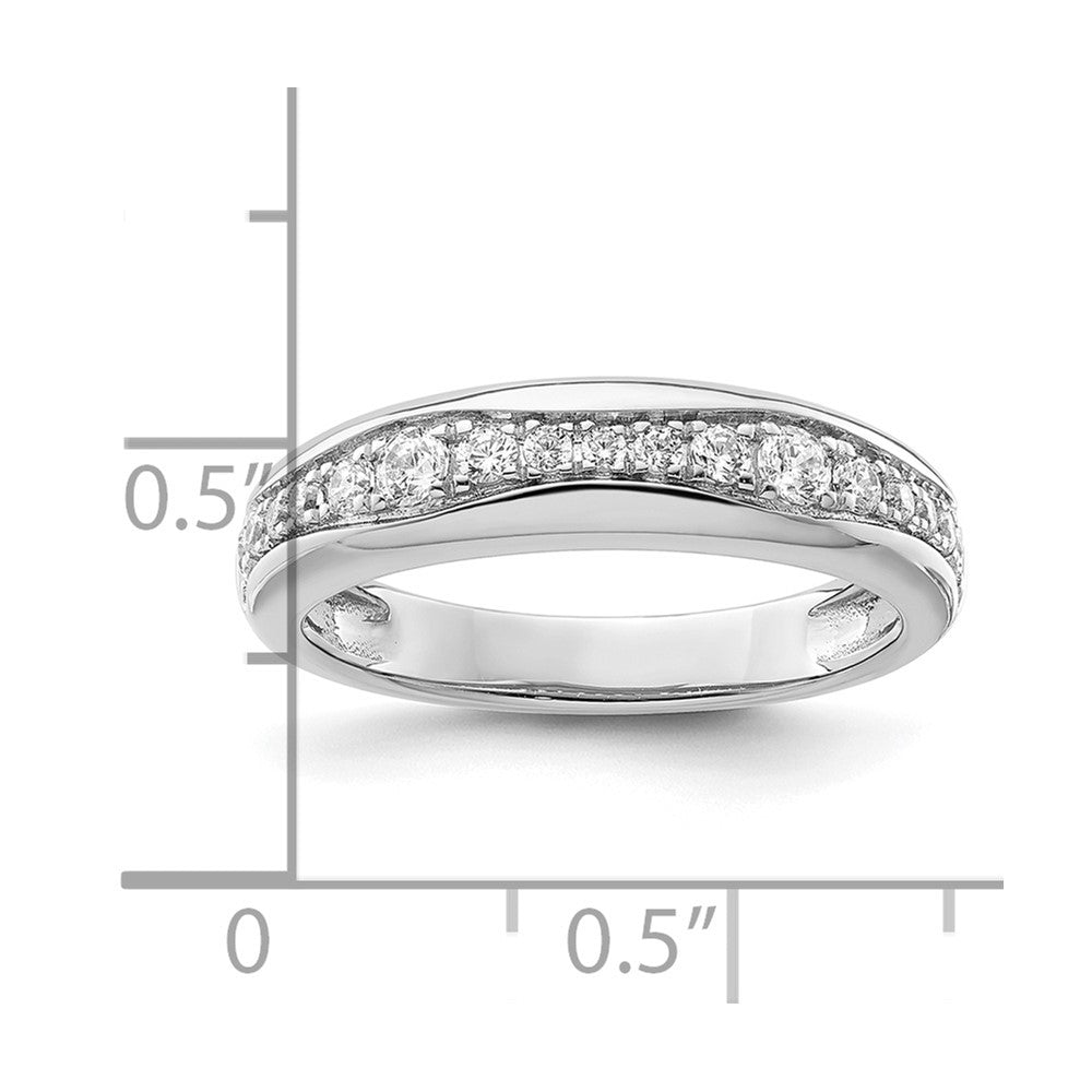 14k White Gold 3/8 Ct. Lab Grown Diamond VS/SI+ G+ Complete Fashion Band