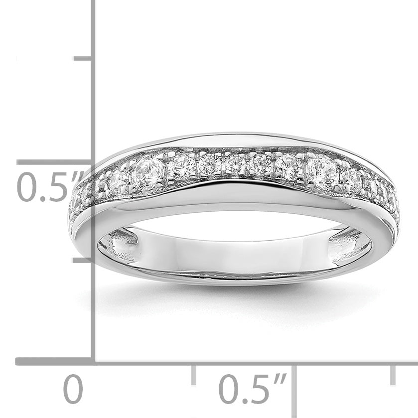 14k White Gold 3/8 Ct. Lab Grown Diamond VS/SI+ G+ Fashion Band Ring