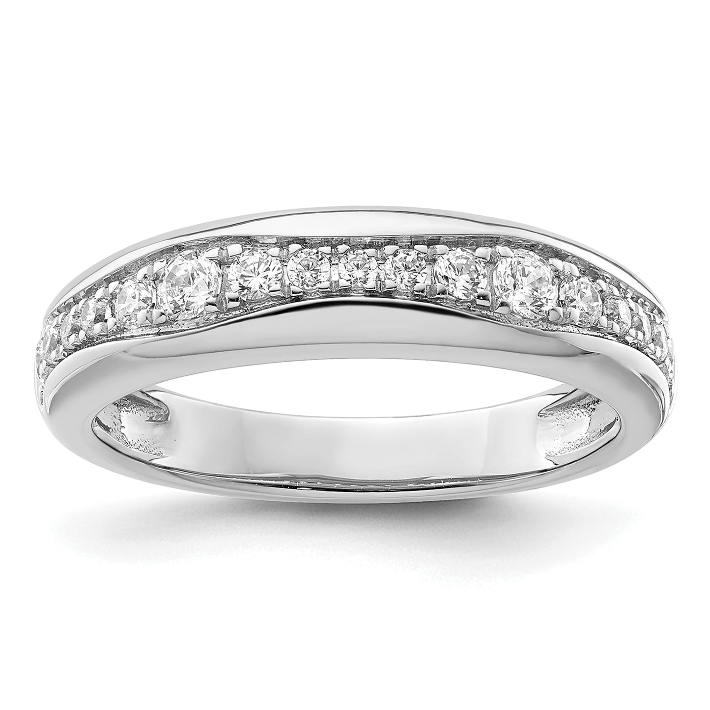 14k White Gold 3/8 Ct. Lab Grown Diamond VS/SI+ G+ Fashion Band Ring