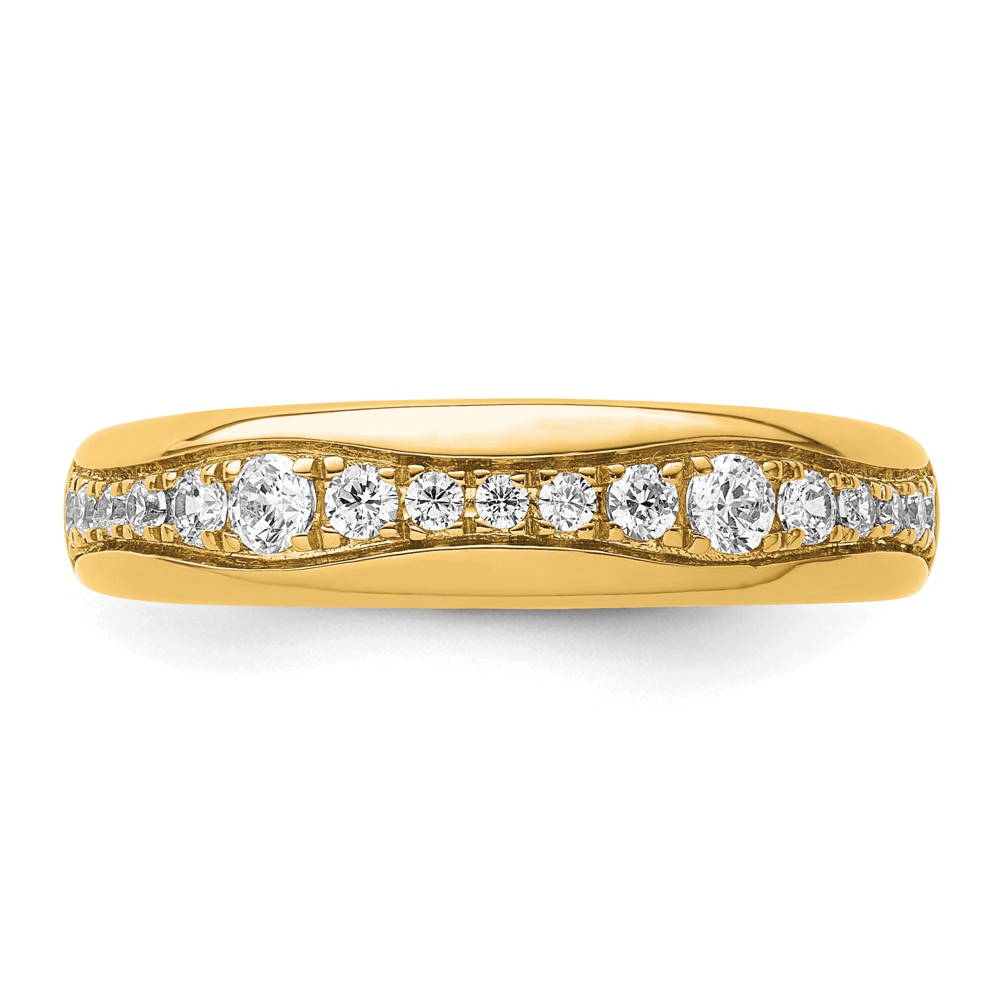 14k Yellow Gold 3/8 Ct. Lab Grown Diamond VS/SI+ G+ Fashion Band Ring