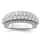 14k White Gold 1 1/2 Ct. Lab Grown Diamond VS/SI+ G+ Fashion Band Ring