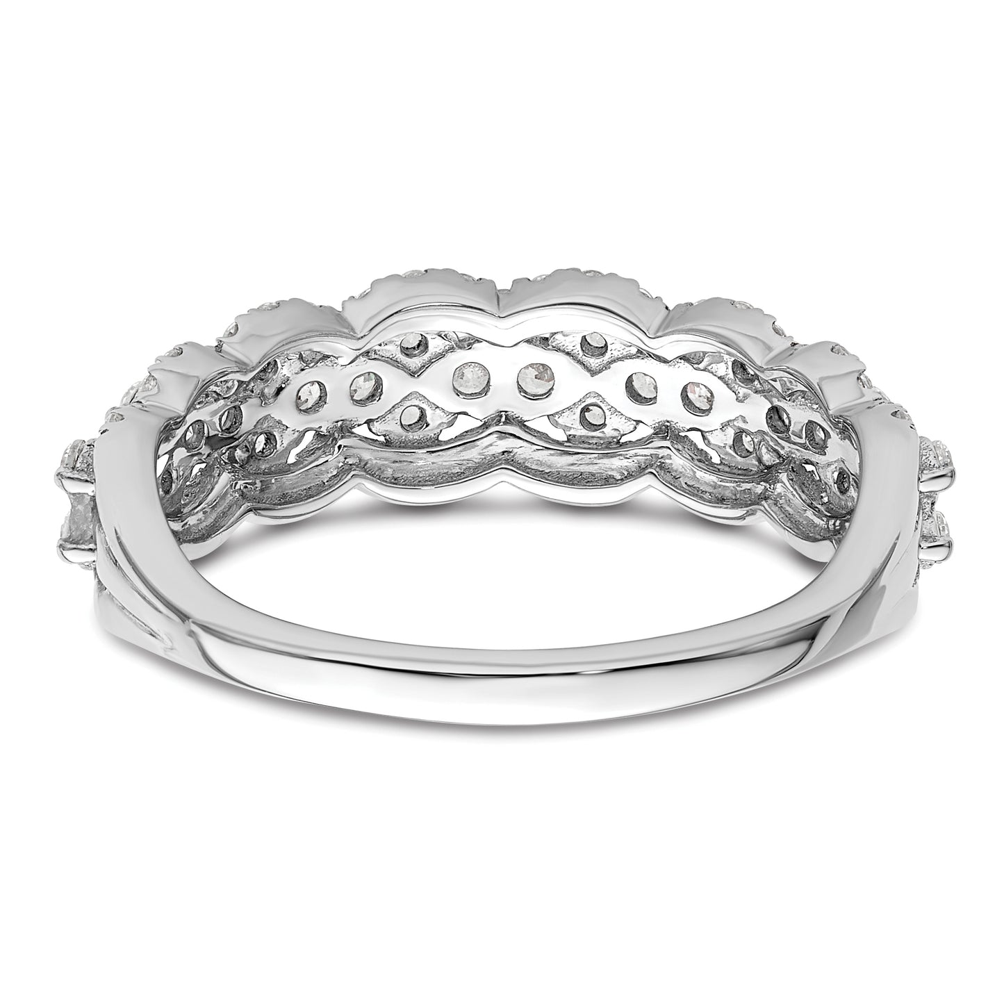 14K White Gold Lab Grown Diamond VS/SI+ G+ Band Ring