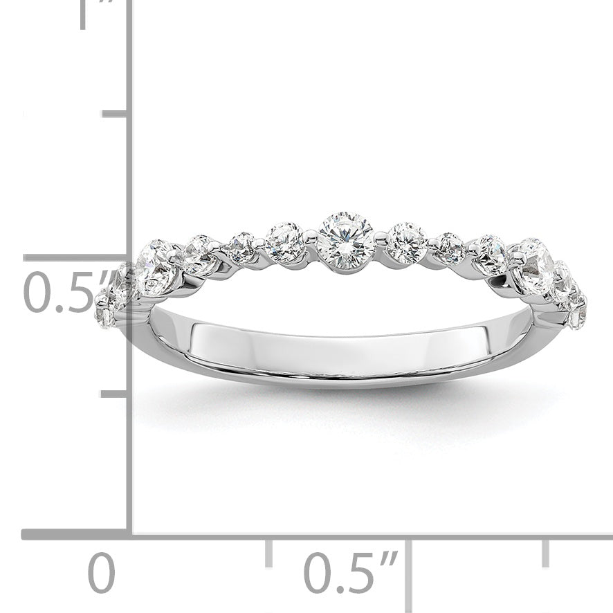 14k White Gold 1/4 Ct. Lab Grown Diamond VS/SI+ G+ Fashion Band Ring