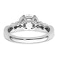 14k White Gold 1/6 Ct. Lab Grown Diamond VS/SI+ G+ 1 Ct. Center Round Bypass Engagement Ring