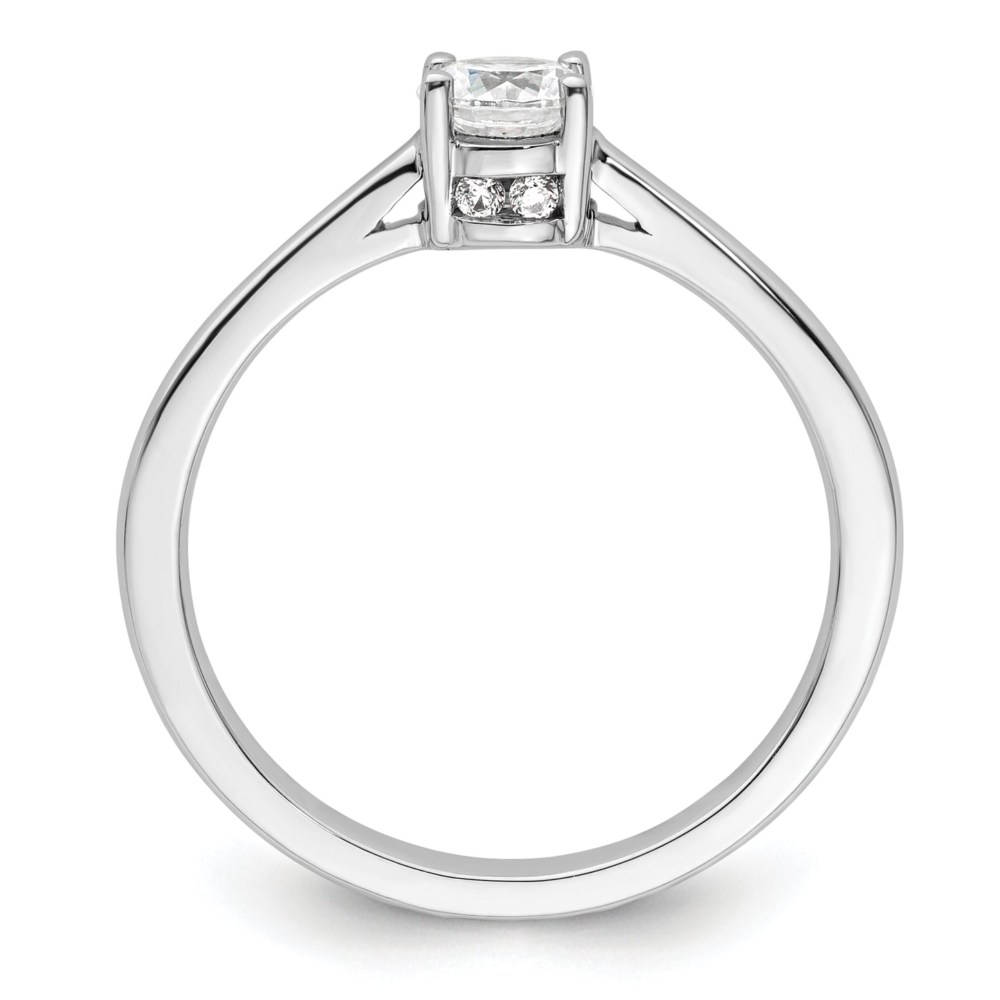 14k White Gold 1 Ct. Lab Grown Diamond VS/SI+ G+ Engagement Ring