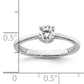 14k White Gold 1 Ct. Lab Grown Diamond VS/SI+ G+ Engagement Ring