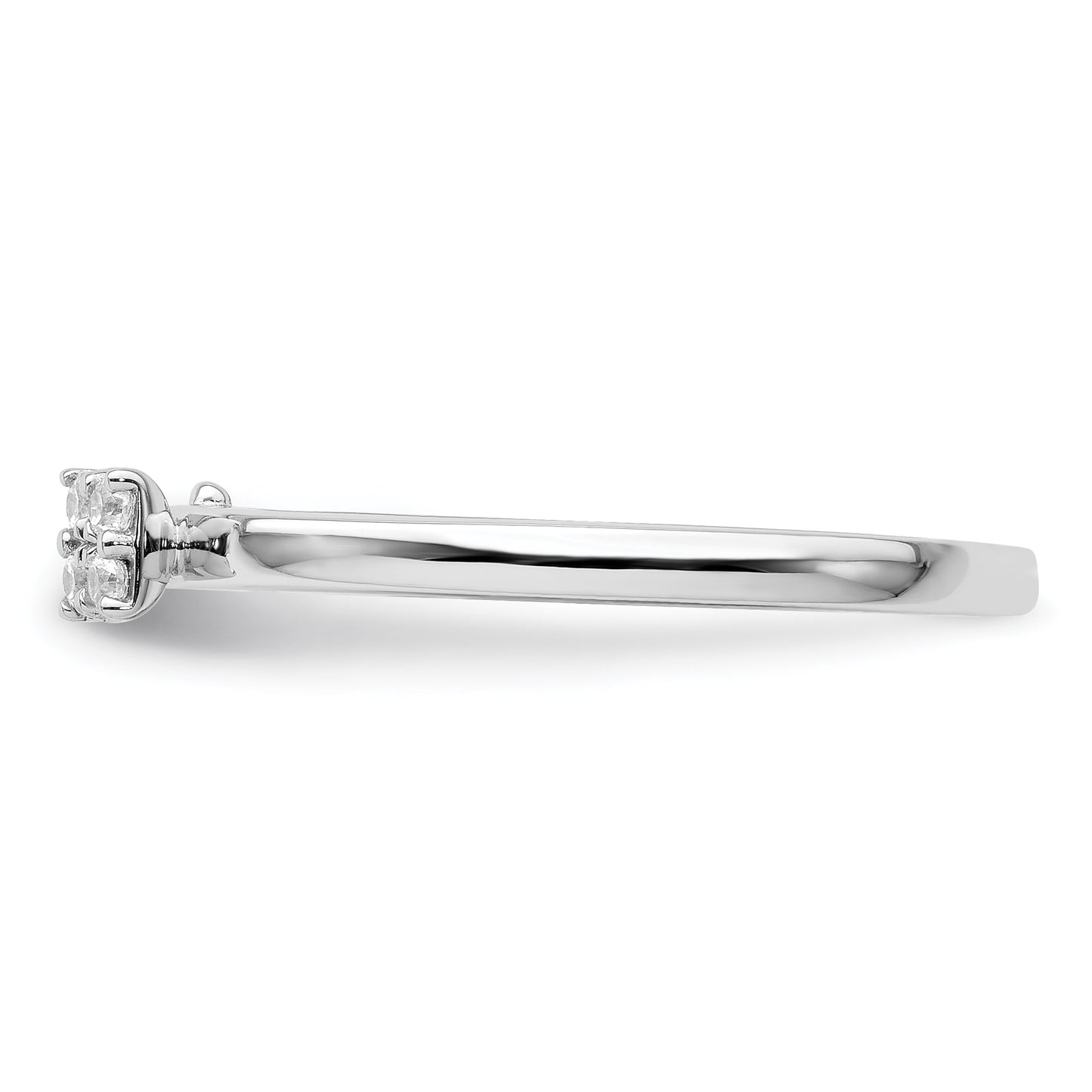 Two Promises 14k White Gold 1/20 Ct. Lab Grown Diamond VS/SI+ G+ Promise Band Ring