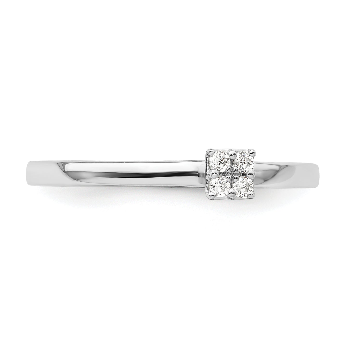 Two Promises 14k White Gold 1/20 Ct. Lab Grown Diamond VS/SI+ G+ Promise Band Ring