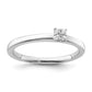 Two Promises 14k White Gold 1/20 Ct. Lab Grown Diamond VS/SI+ G+ Promise Band Ring