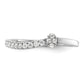 14K White Gold Lab Grown VS/SI+ G+ Diamond Two Promises Comp Promise/Band Ring Ring