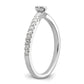 14K White Gold Lab Grown VS/SI+ G+ Diamond Two Promises Comp Promise/Band Ring Ring