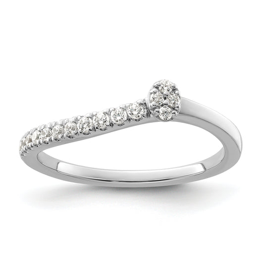 14K White Gold Lab Grown VS/SI+ G+ Diamond Two Promises Comp Promise/Band Ring Ring