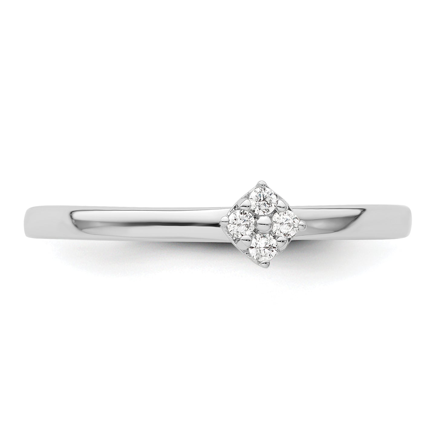 14K White Gold Lab Grown VS/SI+ G+ Diamond Two Promises Comp Promise/Band Ring Ring