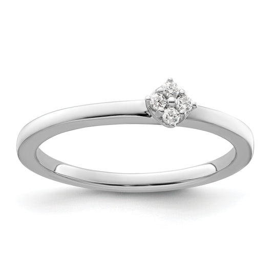 14K White Gold Lab Grown VS/SI+ G+ Diamond Two Promises Comp Promise/Band Ring Ring