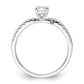 14K White Gold Lab Grown VS/SI FGH Diamond Two Promises Engagement Ring