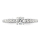 14K White Gold Lab Grown VS/SI FGH Diamond Two Promises Engagement Ring