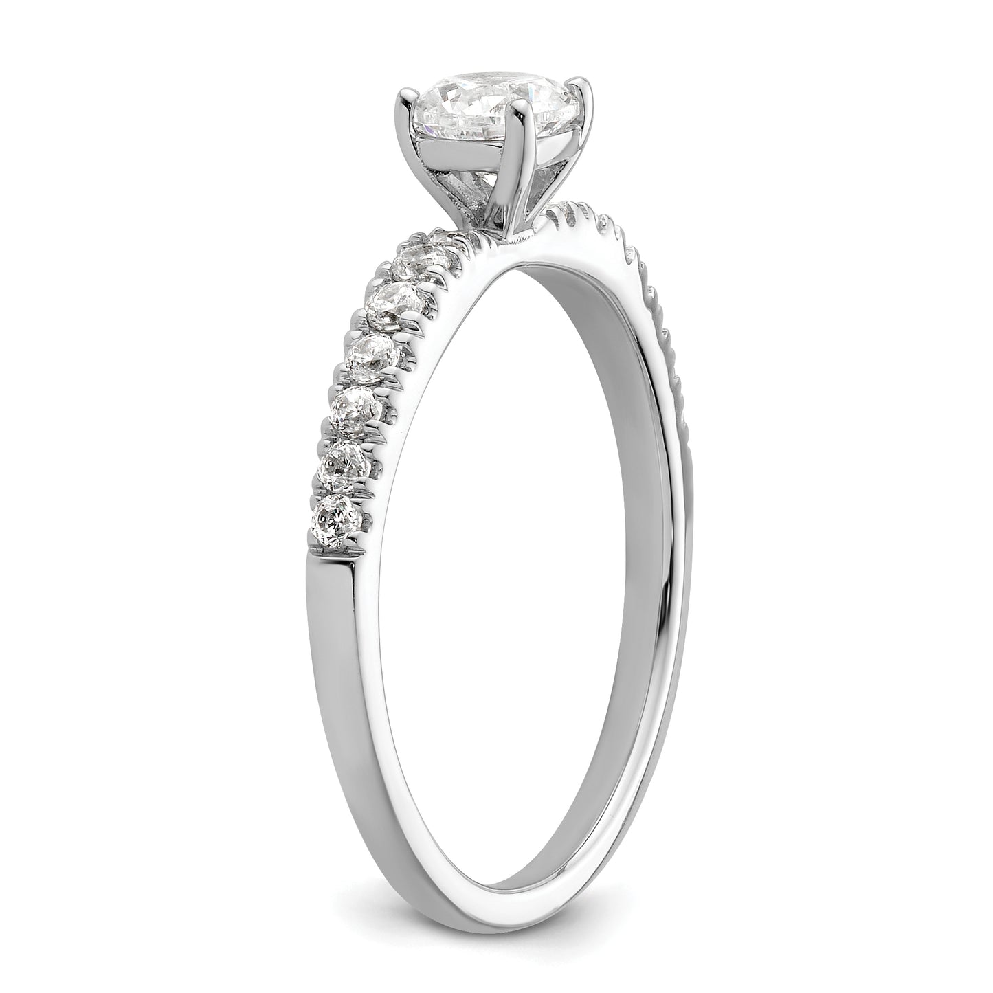 14K White Gold Lab Grown VS/SI FGH Diamond Two Promises Engagement Ring