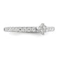 Two Promises 14k White Gold 1/4 Ct. Lab Grown Diamond VS/SI+ G+ Promise Band Ring