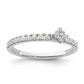 Two Promises 14k White Gold 1/4 Ct. Lab Grown Diamond VS/SI+ G+ Promise Band Ring