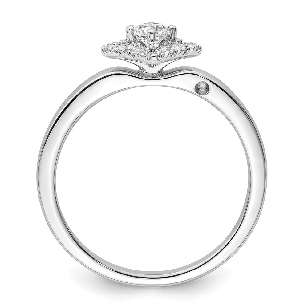 Two Promises 14k White Gold 1/3 Ct. Lab Grown Diamond VS/SI+ G+ Complete Halo Engagement Ring