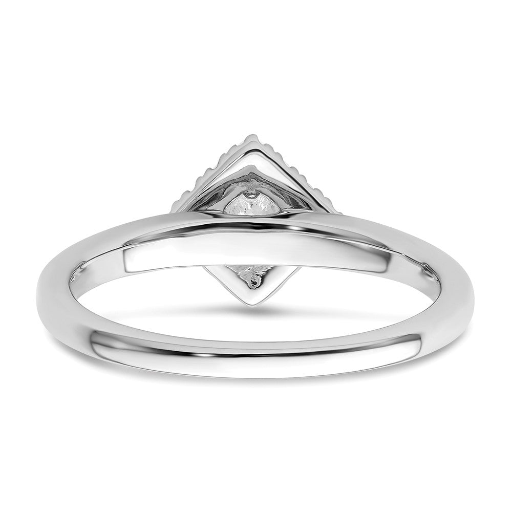 Two Promises 14k White Gold 1/3 Ct. Lab Grown Diamond VS/SI+ G+ Complete Halo Engagement Ring