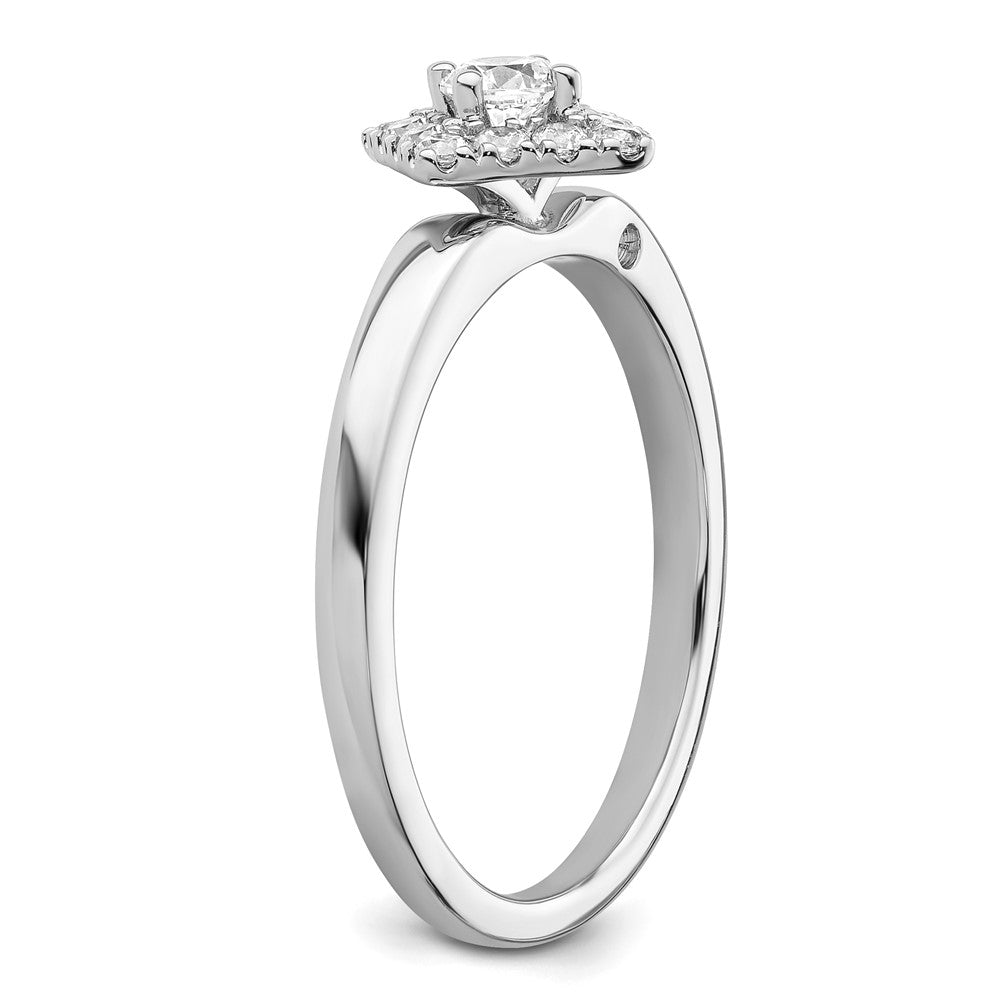 Two Promises 14k White Gold 1/3 Ct. Lab Grown Diamond VS/SI+ G+ Complete Halo Engagement Ring