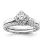 Two Promises 14k White Gold 1/3 Ct. Lab Grown Diamond VS/SI+ G+ Complete Halo Engagement Ring