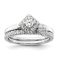 Two Promises 14k White Gold 1/3 Ct. Lab Grown Diamond VS/SI+ G+ Halo Engagement Ring