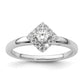 Two Promises 14k White Gold 1/3 Ct. Lab Grown Diamond VS/SI+ G+ Complete Halo Engagement Ring