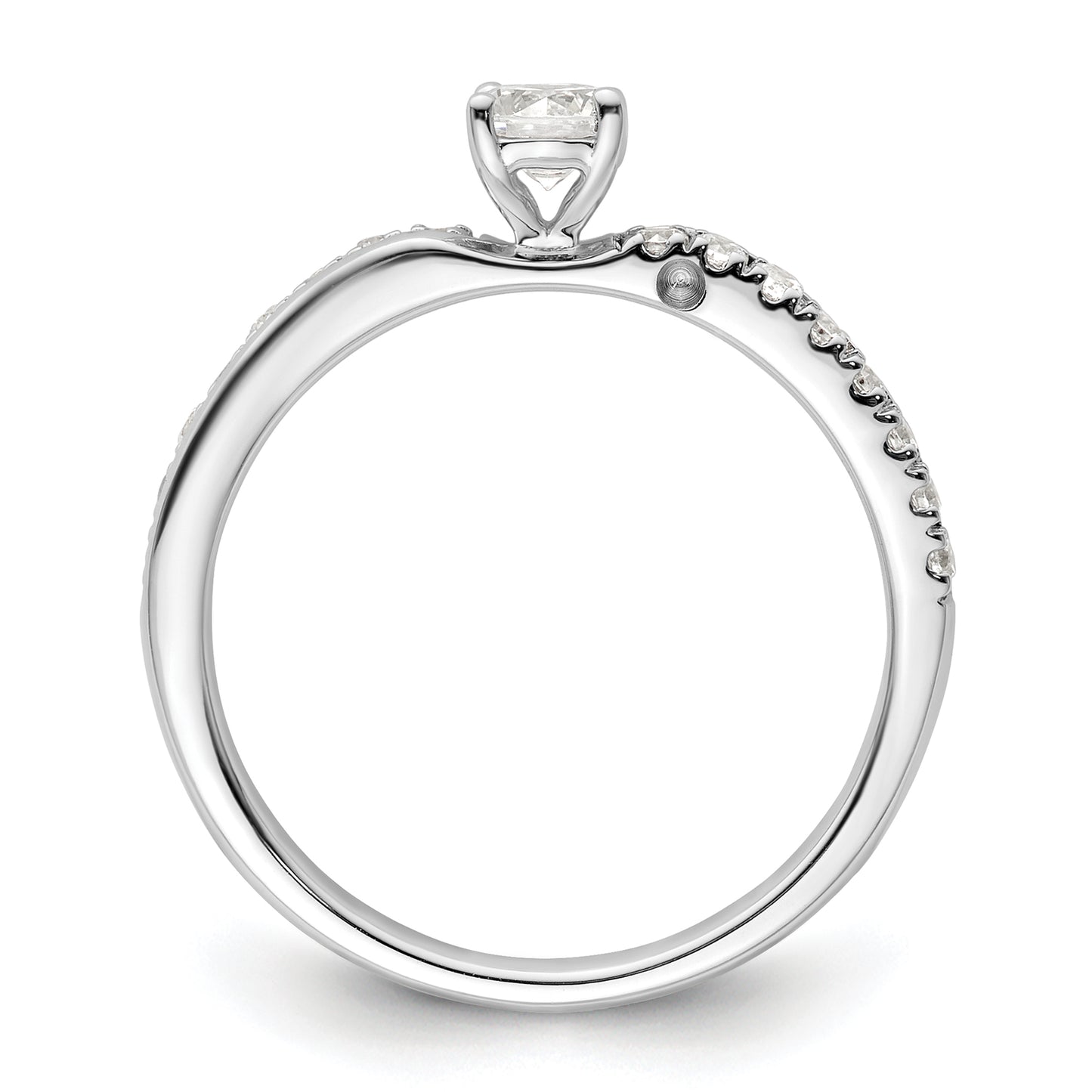 14K White Gold Lab Grown VS/SI+ G+ Diamond Two Promises Engagement Ring